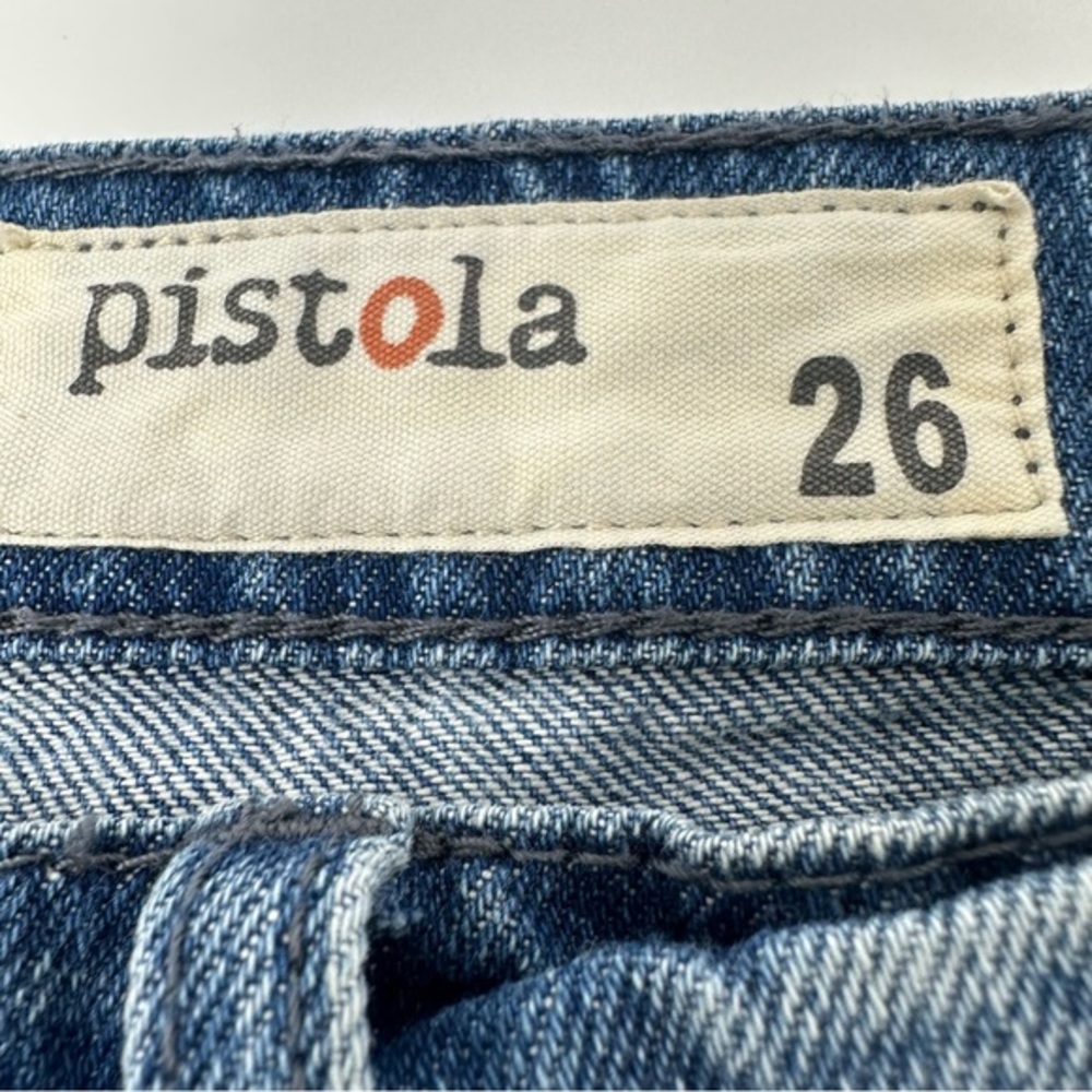 Pistola Womens Ripped Distressed Cuff Jeans Size 26 medium Wash - Picture 6 of 12